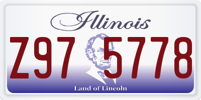 IL license plate Z975778