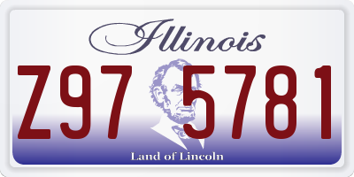 IL license plate Z975781