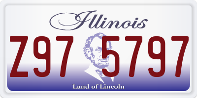 IL license plate Z975797