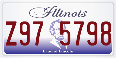 IL license plate Z975798