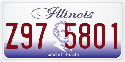 IL license plate Z975801