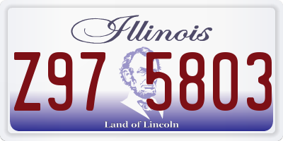 IL license plate Z975803