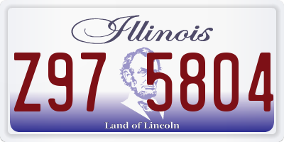 IL license plate Z975804