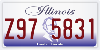 IL license plate Z975831
