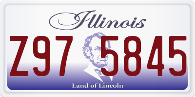 IL license plate Z975845