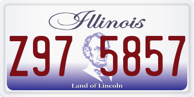 IL license plate Z975857