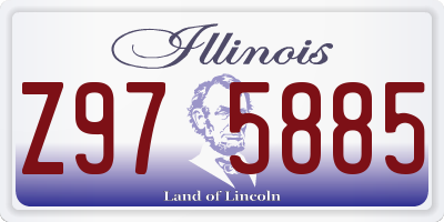 IL license plate Z975885