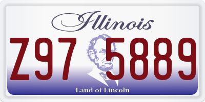 IL license plate Z975889