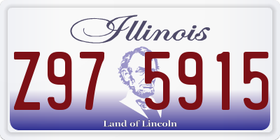 IL license plate Z975915