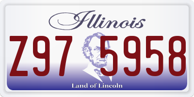 IL license plate Z975958