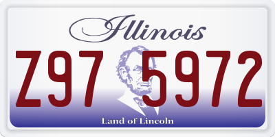 IL license plate Z975972
