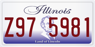 IL license plate Z975981