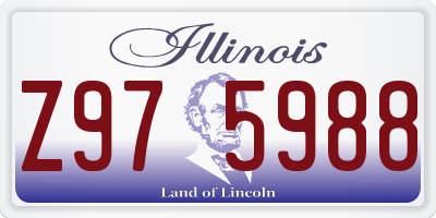 IL license plate Z975988