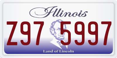 IL license plate Z975997