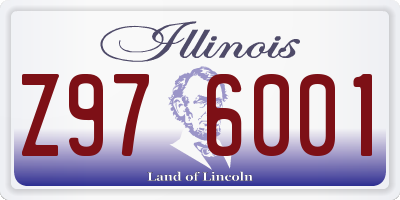 IL license plate Z976001