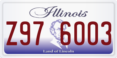 IL license plate Z976003