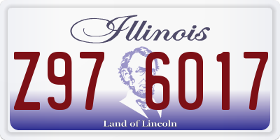 IL license plate Z976017