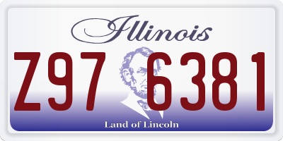 IL license plate Z976381