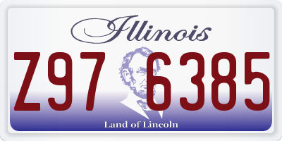 IL license plate Z976385