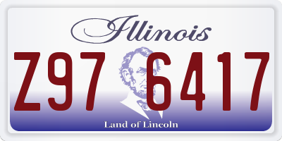 IL license plate Z976417