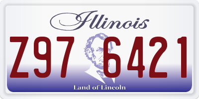 IL license plate Z976421