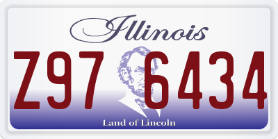 IL license plate Z976434