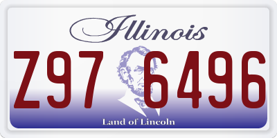 IL license plate Z976496