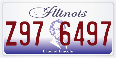 IL license plate Z976497