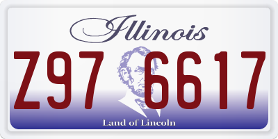 IL license plate Z976617