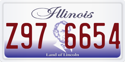 IL license plate Z976654