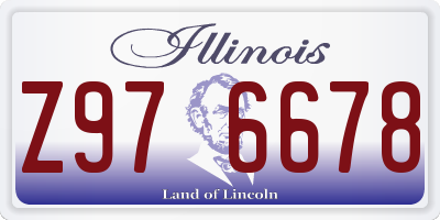 IL license plate Z976678