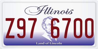 IL license plate Z976700