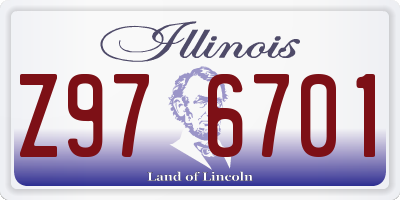 IL license plate Z976701
