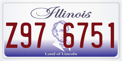 IL license plate Z976751