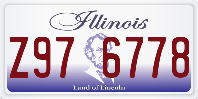 IL license plate Z976778