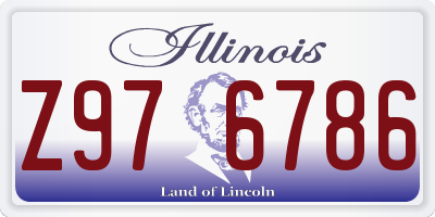 IL license plate Z976786