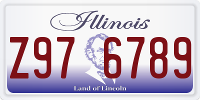 IL license plate Z976789