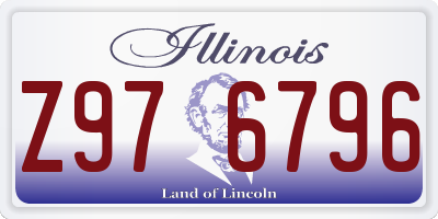 IL license plate Z976796