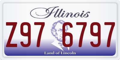IL license plate Z976797