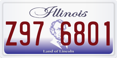 IL license plate Z976801
