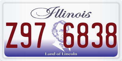 IL license plate Z976838