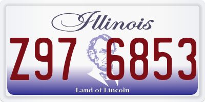 IL license plate Z976853