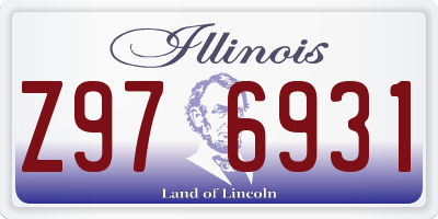 IL license plate Z976931