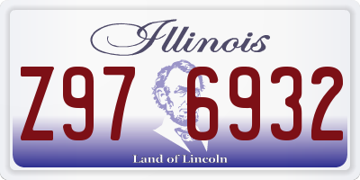 IL license plate Z976932