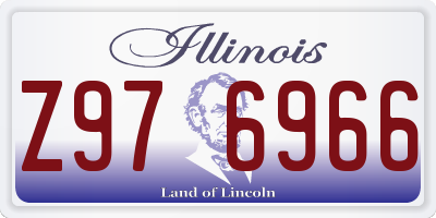 IL license plate Z976966