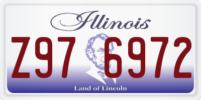 IL license plate Z976972