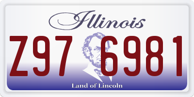 IL license plate Z976981