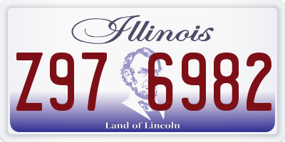 IL license plate Z976982