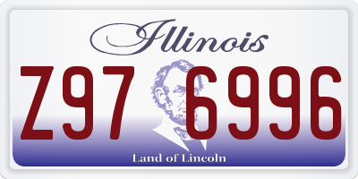 IL license plate Z976996