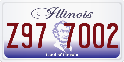 IL license plate Z977002